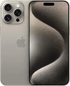 Apple iPhone 15 Pro Max (256 GB) - Natural Titanium (Renewed) GW version-Warranty 6 Month